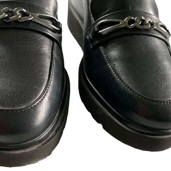 Naturalizer September Loafers Chinky Wedge Black Leather - Picture 3 of 7